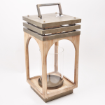 Generico-Shop-Complementi D'Arredo-Lanterne-Lanterna in legno 24x24 h.55cm.-100