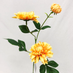 -Shop-Fiori e Piante-Fiori Artificiali-Dahlia spray con 3 rami fioriti colore giallo-0