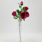 Generico-Shop-Fiori e Piante-Fiori Artificiali-Rosa Inglese con 4 Rami H 70 cm-3