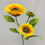-Shop-Fiori e Piante-Fiori Artificiali-Girasole Sunflower spray con 3 rami fioriti h 85 cm-0