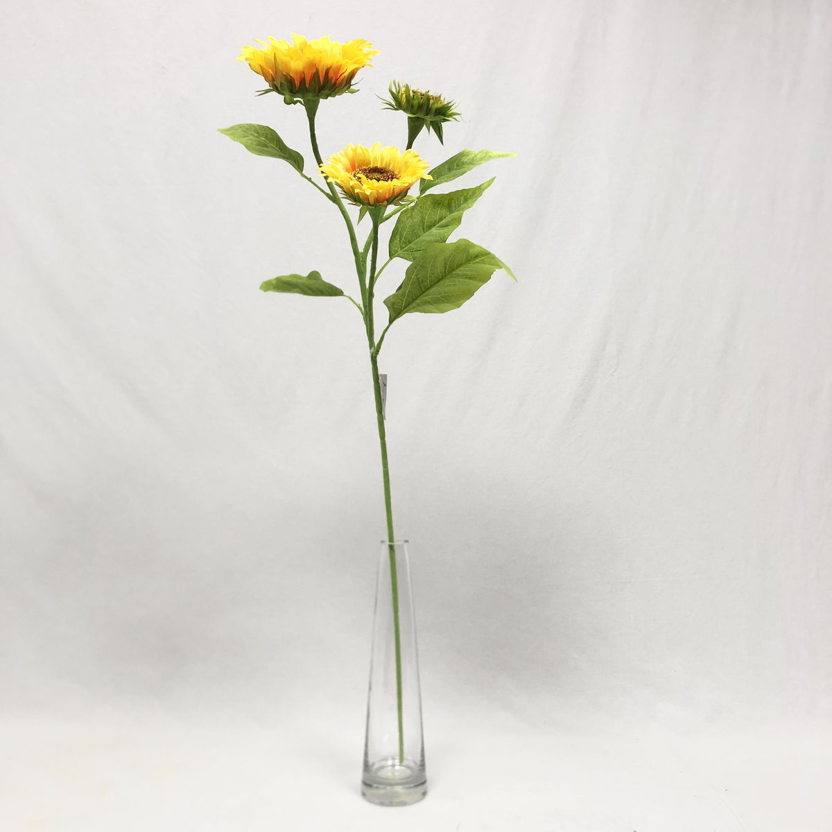 -Shop-Fiori e Piante-Fiori Artificiali-Girasole Sunflower spray con 3 rami fioriti h 85 cm-1