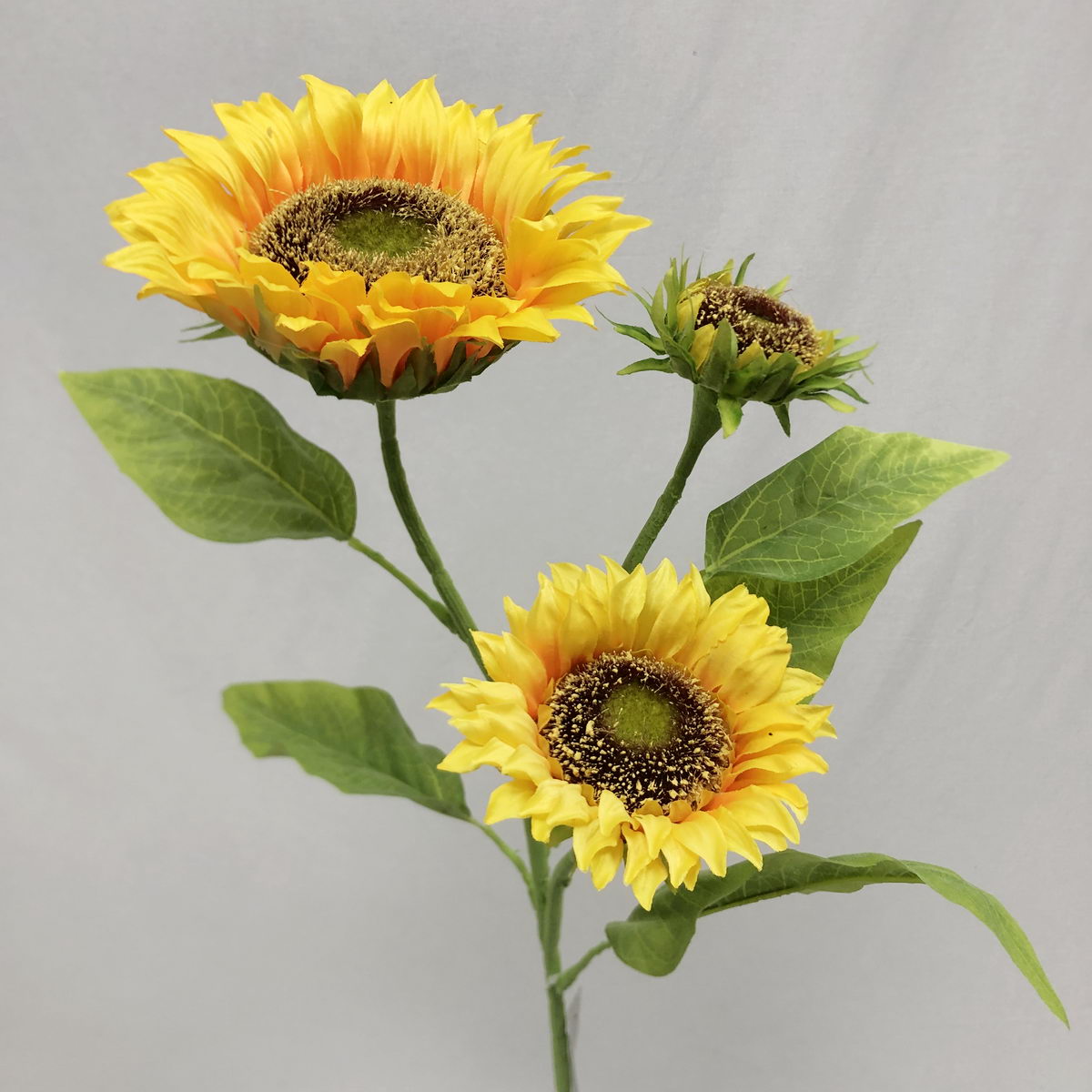 -Shop-Fiori e Piante-Fiori Artificiali-Girasole Sunflower spray con 3 rami fioriti h 85 cm-0